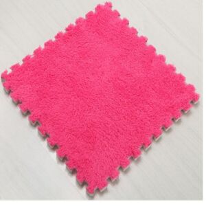 Rózsaszín habos puzzle szőnyeg, KeepHome, 10 darabos szett, 30x30cm - Szivacs puzzle