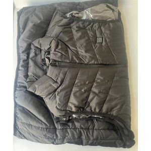 Fűtött intelligens mellény, KeepHome, unisex, 2 fűtési zóna, pamut töltet, 3 hőmérsékleti fokozat, USB töltés, fekete, 145-165 kg, XXL-es méret