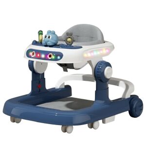 Premergator Multifunctional cu Roti KeepHome, Model Iepuras, Inaltime Ajustabila, Tavita, Muzica, Lumini, 66x59x41 cm, Albastru, mers pe jos, mers pe jos, jucărie educativă, jucărie interactivă, jucărie muzicală, jucărie luminoasă, înălțime reglabilă, tavă, roți, albastru, iepure - Premergatoare