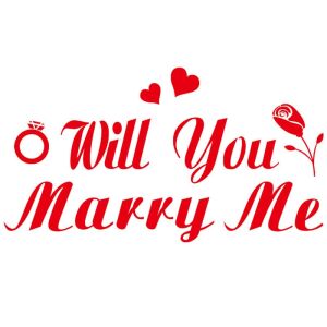 Matrica Matrica, KeepHome, Esküvői Téma, Írott modell Will You Marry Me, 21x29 cm, Piros 114977123 - Ajándékötlet esküvőre