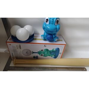 5 részes baseball szett gyerekeknek, KeepHome, Dinosaur Press Toy, 14x23 cm, zöld/kék