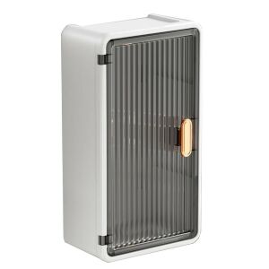 KeepHome falra szerelhető kozmetikai tároló átlátszó ajtóval, a termék önmagában - Kozmetikai rendszerező