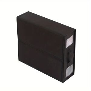 KeepHome fekete vászon tároló doboz ablakkal, 18L kapacitás - Gardrób rendszerező