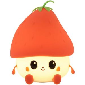 Lampa de Noapte KeepHome în Formă de Căpșună, Senzor Tactil, Lumină Caldă, Încărcare USB, Baterie 1200mAh, Lampă de Noapte pentru Copii - Lampi de veghe si proiectoare