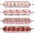 KeepHome коледна пътека за маса с червени и бели орнаменти, елени и подаръци, различни модели