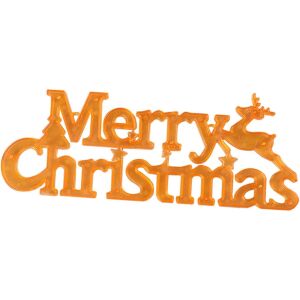 Karácsonyi LED installáció, KeepHome, 3D Letters, Boldog karácsonyt, Meleg fény, 27,5 x 10,5 x 1,4 cm, Sárga