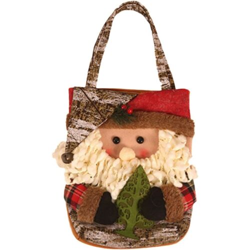 KeepHome Karácsonyi ajándékzsák, Mikulás mintával, Ünnepi dekoráció, 46x23x2 cm, Többszínű