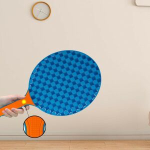 Gyerek tollaslabda készlet, KeepHome, két lapát, tollaslabda, 2 labda, labda edzéshez gumival, stabil markolat, 41x23 cm, kék narancs