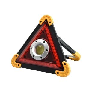 Többfunkciós elakadásjelző háromszög, KeepHome, LED zseblámpa, vízálló IP65, 800 lm, 2 x AA, telefontöltő funkció, USB és mikro USB, COB 33, narancs 114978259 - Elakadásjelző