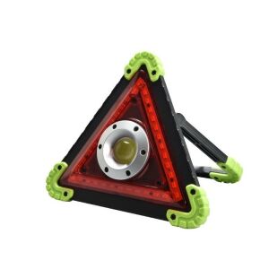 Triunghi Multifunctional de Avertizare, KipHome, Lanterna LED, Impermeabil IP65, 800 lm, 2 x AA, Functie Incarcare Telefon, USB si Micro USB, COB 33, Verde 114978266 - Triunghiuri reflectorizante