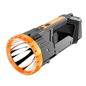 LED zseblámpa, KeepHome, USB töltés, 8-24 órás autonómia, 2 fényforrás, fő és oldalsó, maximális hatótávolság 100-200 m, COB, 5 W, 23 x 10 x 10 cm, sárga