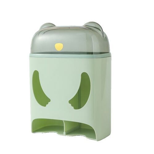 KeepHome Medve alakú Falra szerelhető tároló doboz, Zöld, 18 x 11 x 25 cm