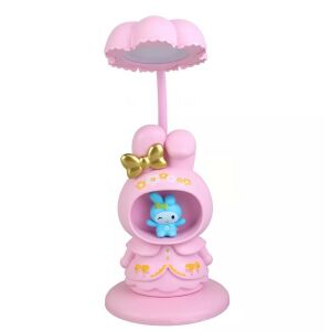 Éjjeli lámpa, KeepHome, ceruzahegyezővel, 2 fényfunkcióval, asztal és éjjeliszekrény, nyúlmodell, USB töltés 10 x 29 cm, többszínű