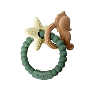 KeepHome Силиконова Гризалка за Бебета, Модел Морски Кон и Морска Звезда, Зелена - Бебе & Малко дете