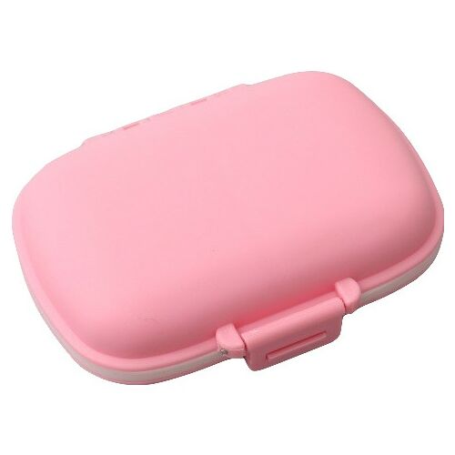 Zatvorené ružový organizér na lieky KeepHome