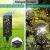 KeepHome napelemes LED kertlámpa, fekete, tüskeszerű talppal, bemutatva az automatikus be- és kikapcsolási funkciót