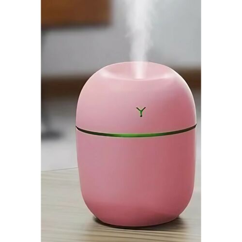 Rózsaszín KeepHome Mini Hordozható Párakapacitás USB töltéssel, aromaterápiával és éjszakai fényekkel