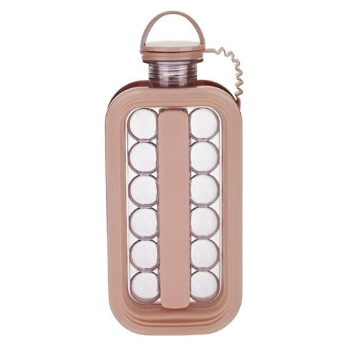 Prenosná forma na zmrzlinu 2 v 1, flippy, vo forme skla, gule, priemer 3 cm, multifunkčná, 17 loptičiek, 27,5 x 11,4 x 5,5 cm, svetloružová farba 114979741