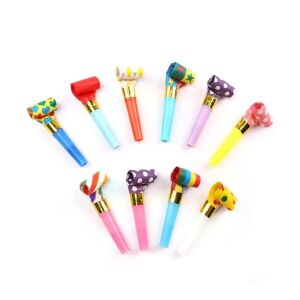 Suflători de petrecere KeepHome, 8 cm, multicolore cu imprimeu - Accesorii pentru petrecere