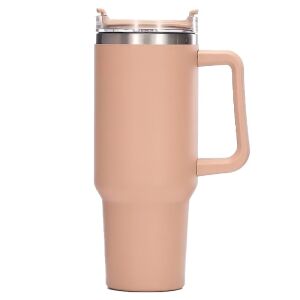 KeepHome розов термос от неръждаема стомана с дръжка и капак, капацитет 1200 ml - Термос и държач за напитки