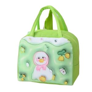 KeepHome Geantă Frigorifică cu Desene Animate 3D pentru Copii, Model Rață, Verde - Transportatori de alimente și băuturi