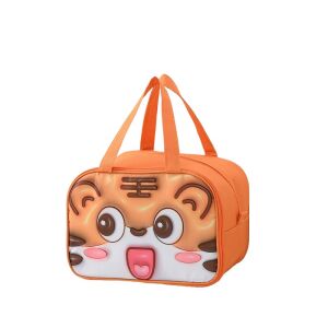 KeepHome ebédtáska tigris mintával, narancssárga színben - Uzsonnás táska