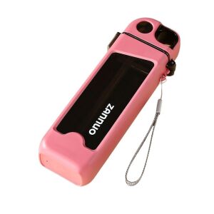 Sticlă de apă sport KipHome roz, 350 ml, cu pai, capac de blocare și curea de transport. - Transportatori de alimente și băuturi