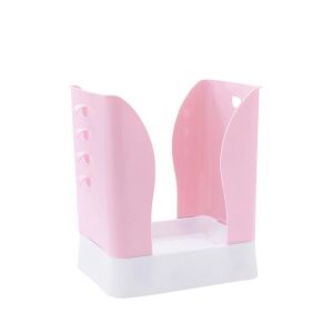 KeepHome műanyag kihúzható szemetes, állítható, összecsukható, sokoldalú, konyhába, fürdőszobába vagy irodába, univerzális szemetes, 21x25x17 cm, rózsaszín fehér