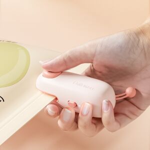 Package Sealer, KeepHome, USB тип C зареждане, 400 mAh, 10,2 x 3,7 x 4,3 cm, модел прасе, розово 145016248 - Кухненски прибори