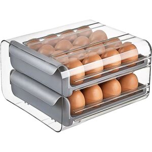 Tojástartó, KeepHome, Kétrétegű, 32 db tojás, 23,5x21,5 cm, műanyag, szürke 114982682 - Háztartási nagygép kiegészítő