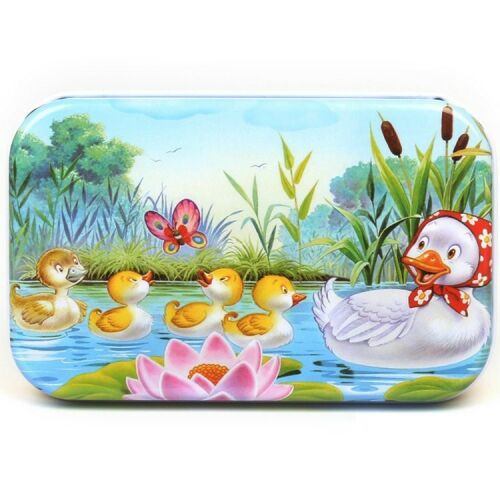 Puzzle 60 fadarab fémdobozban, KeepHome, Patkánymodell, Oktatási, Kognitív készségek fejlesztése, Óvodásoknak, 22,5x13,5 cm, Többszínű