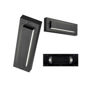 Masterled lampă de perete LED exterioară neagră, 6W, 4000K, IP65, vizualizări multiple - Lămpi de perete pentru exterior