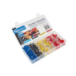 Set tuburi termocontractabile colorate, 450 elemente, Geko G03604 114990334 - Terminale pentru cabluri