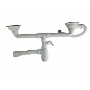 Univerzális szifon dupla mosogatóhoz 1 1/2