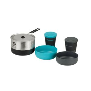 Sea to Summit Sigma Cookset 2.1 kemping edénykészlet 2 fő részére, tartalmaz pot, fedő, két tál és két bögre - Sea to Summit