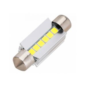 39mm LED żarówka samochodowa, 6 SMD Epistar 3030, Canbus, biała, bez polaryzacji - Pojazd i części