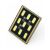 Nahaufnahme der LED-Chip-Platine einer T10 Canbus LED-Lampe mit 9 SMD 5730 Chips, polaritätsfrei