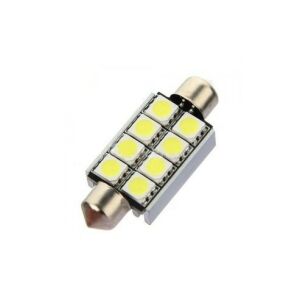 Biela LED Canbus soffit žiarovka, 42mm, 8 SMD, pre vnútorné osvetlenie auta - Auto žiarovky