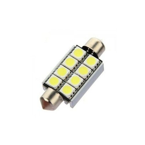 Biela LED Canbus soffit žiarovka, 42mm, 8 SMD, pre vnútorné osvetlenie auta