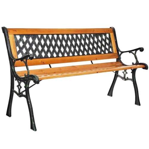 ZLT dekoratívna drevená záhradná lavica pre tri osoby #black-brown 40496653