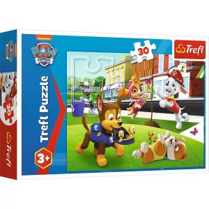 Cutie puzzle Trefl Paw Patrol de 30 de piese, vedere unghiulară - Puzzle 3D & Puzzle cu burete