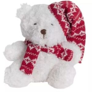 Plišani medvjedić s kapom - 13 cm