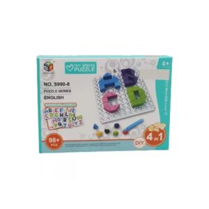 KBT Play 4-in-1 ABC Puzzle Set, Englisch Alphabet Lernspielzeug für Kinder, 98+ Teile - Galaxy
