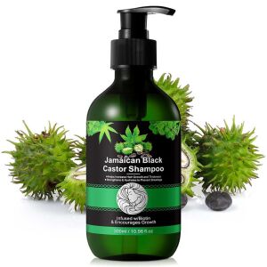 Шампоан с ямайско черно рициново масло за растеж на косата, сгъстяване и укрепване на косата, наситен с биотин, NOVA KISS®, 300 ml 115012386 - Шампоан