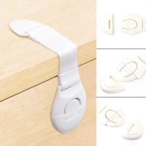 Rugalmas biztonsági rendszerek ajtókhoz és fiókokhoz, 10 darabos készlet, fehér színben