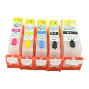 Canon PGI525 CLI526 Nachfüllbare Tintenpatronen Set, 5er Pack, kompatibel mit Canon Pixma Druckern - ProCart