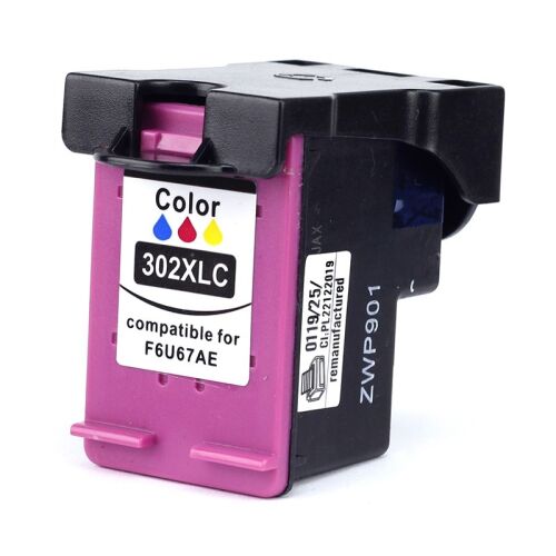 HP 302XL Színes Tintapatron, Kompatibilis, HP Deskjet, Officejet, Envy Nyomtatókhoz - Tintapatron