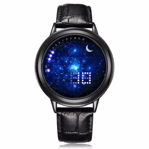 Ръчен часовник, led сензорен екран 4,5 см, календар, син, geekthink