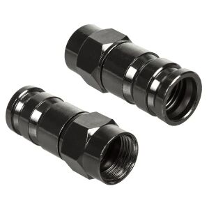 Maclean Plug, F Compression, RG-6, Professional, Nikel, Black, MCTV-916 115019534 - Koaxiálne prípojky