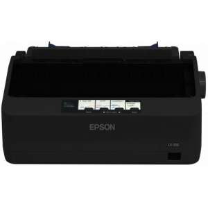Epson LX-350 dot matrix printer, front view, black - Epson